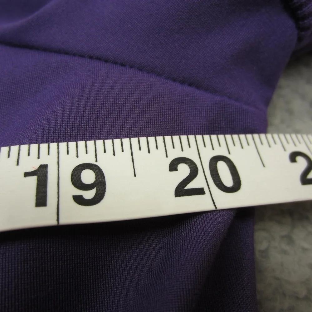 Nike The Athletic Dept women's L zip up pockets Purple White short sleeve Jacket